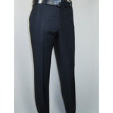 Men's MONO Turkey Slacks 100% Wool Plain Front Regular Fit 2501-02 Navy Blue