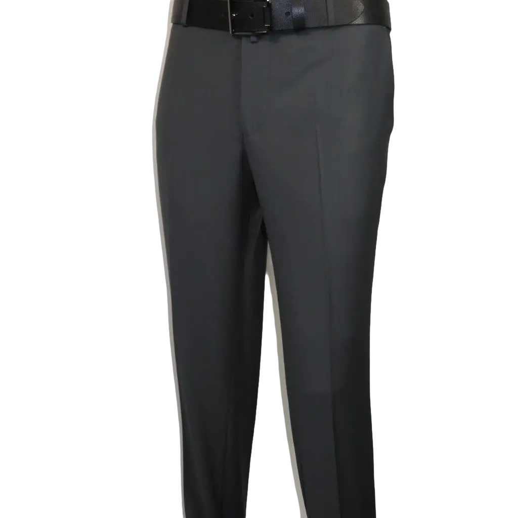 Men's MONO Turkey Slacks 100% Wool Plain Front Regular Fit 2501-06 Charcoal Gray