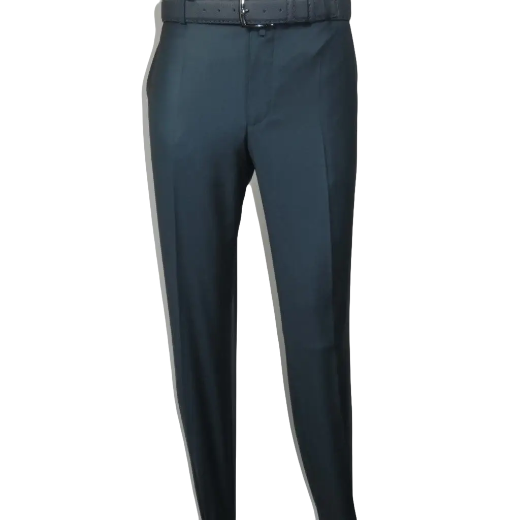Men's MONO Turkey Slacks 100% Wool Plain Front Regular Fit 2501-17 D. Teal
