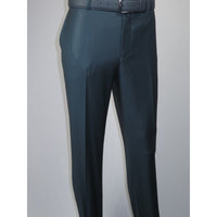Men's MONO Turkey Slacks 100% Wool Plain Front Regular Fit 2501-17 D. Teal