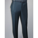 Men's MONO Turkey Slacks 100% Wool Plain Front Regular Fit 2501-17 D. Teal