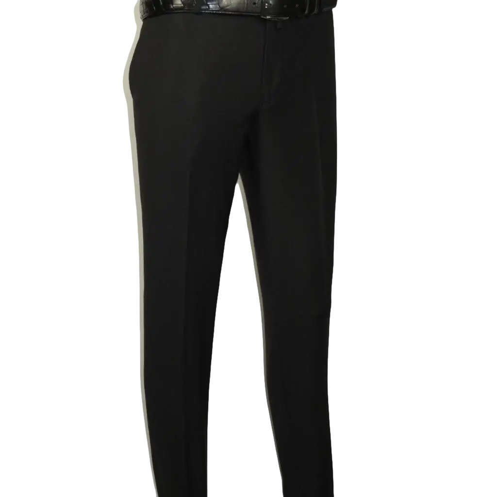 Men's MONO Turkey Slacks 100% Wool Plain Front Slim Fit 2502-01 Black