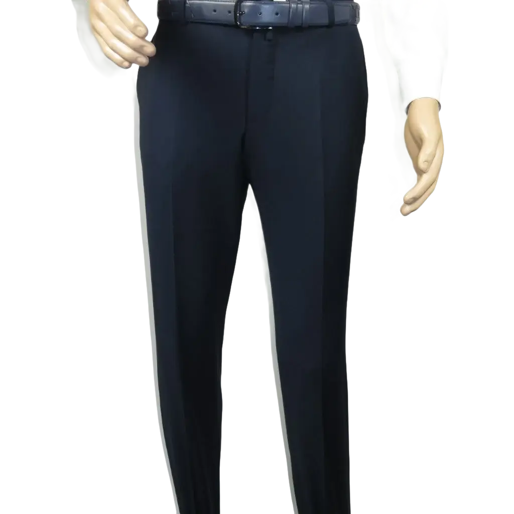 Men's MONO Turkey Slacks 100% Wool Plain Front Slim Fit 2502-02 Navy Blue