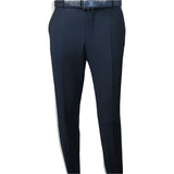 Men's MONO Turkey Slacks 100% Wool Plain Front Slim Fit 2502-02 Navy Blue
