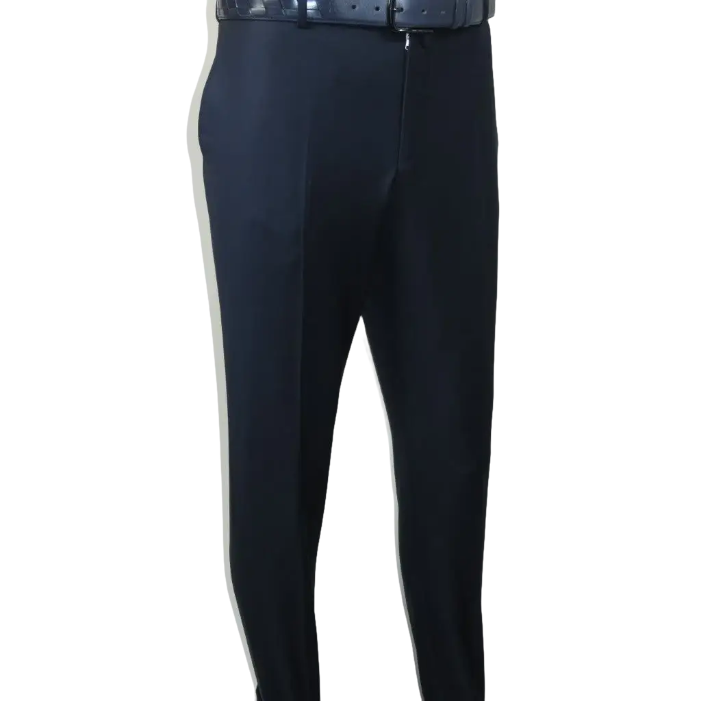Men's MONO Turkey Slacks 100% Wool Plain Front Slim Fit 2502-02 Navy Blue