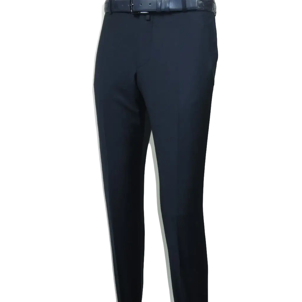 Men's MONO Turkey Slacks 100% Wool Plain Front Slim Fit 2502-02 Navy Blue
