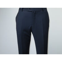 Men's MONO Turkey Slacks 100% Wool Plain Front Slim Fit 2502-02 Navy Blue