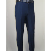 Men's MONO Turkey Slacks 100% Wool Plain Front Slim Fit 2502-04 Royal Blue