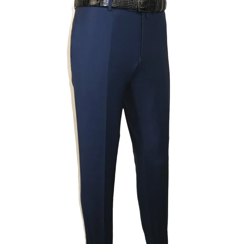 Men's MONO Turkey Slacks 100% Wool Plain Front Slim Fit 2502-04 Royal Blue