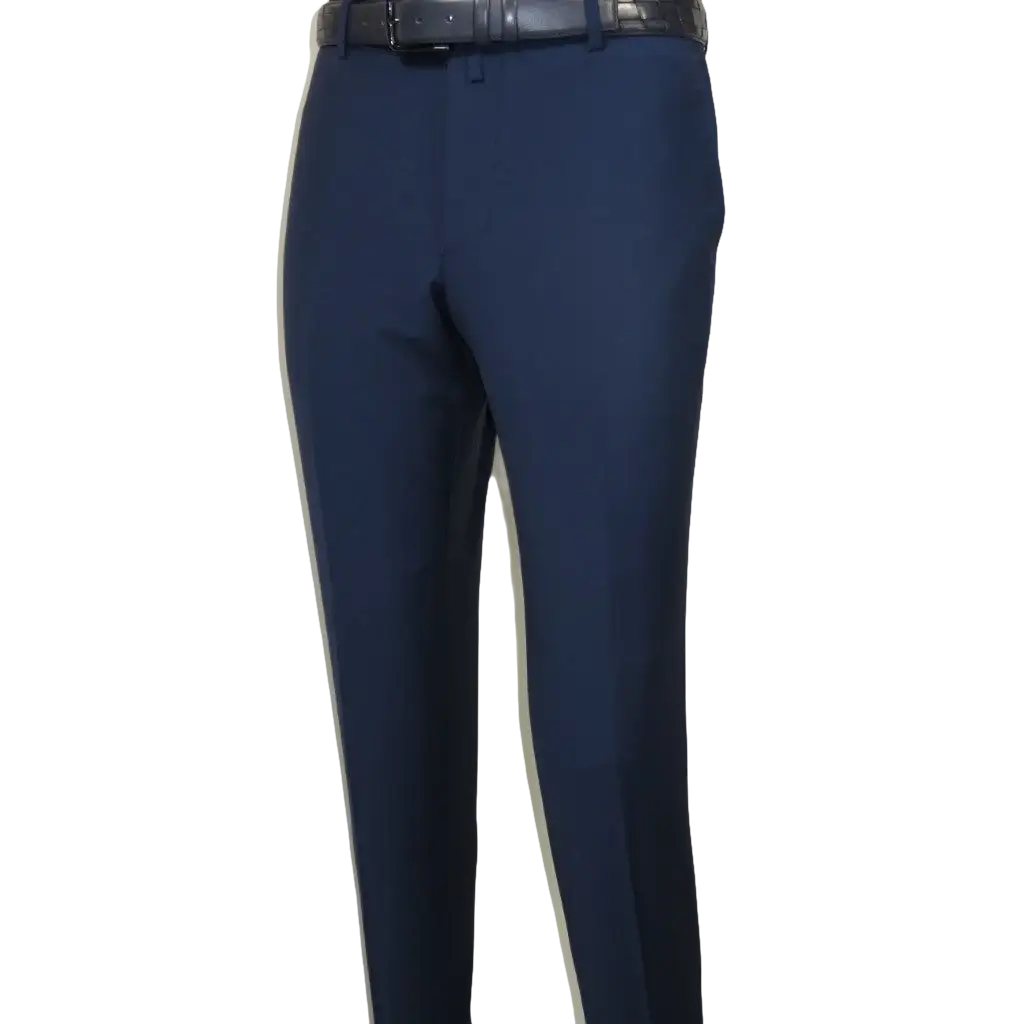 Men's MONO Turkey Slacks 100% Wool Plain Front Slim Fit 2502-04 Royal Blue