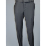 Men's MONO Turkey Slacks 100% Wool Plain Front Slim Fit 2502-06 Silver Gray