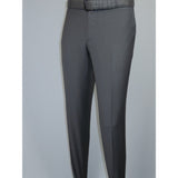 Men's MONO Turkey Slacks 100% Wool Plain Front Slim Fit 2502-06 Silver Gray