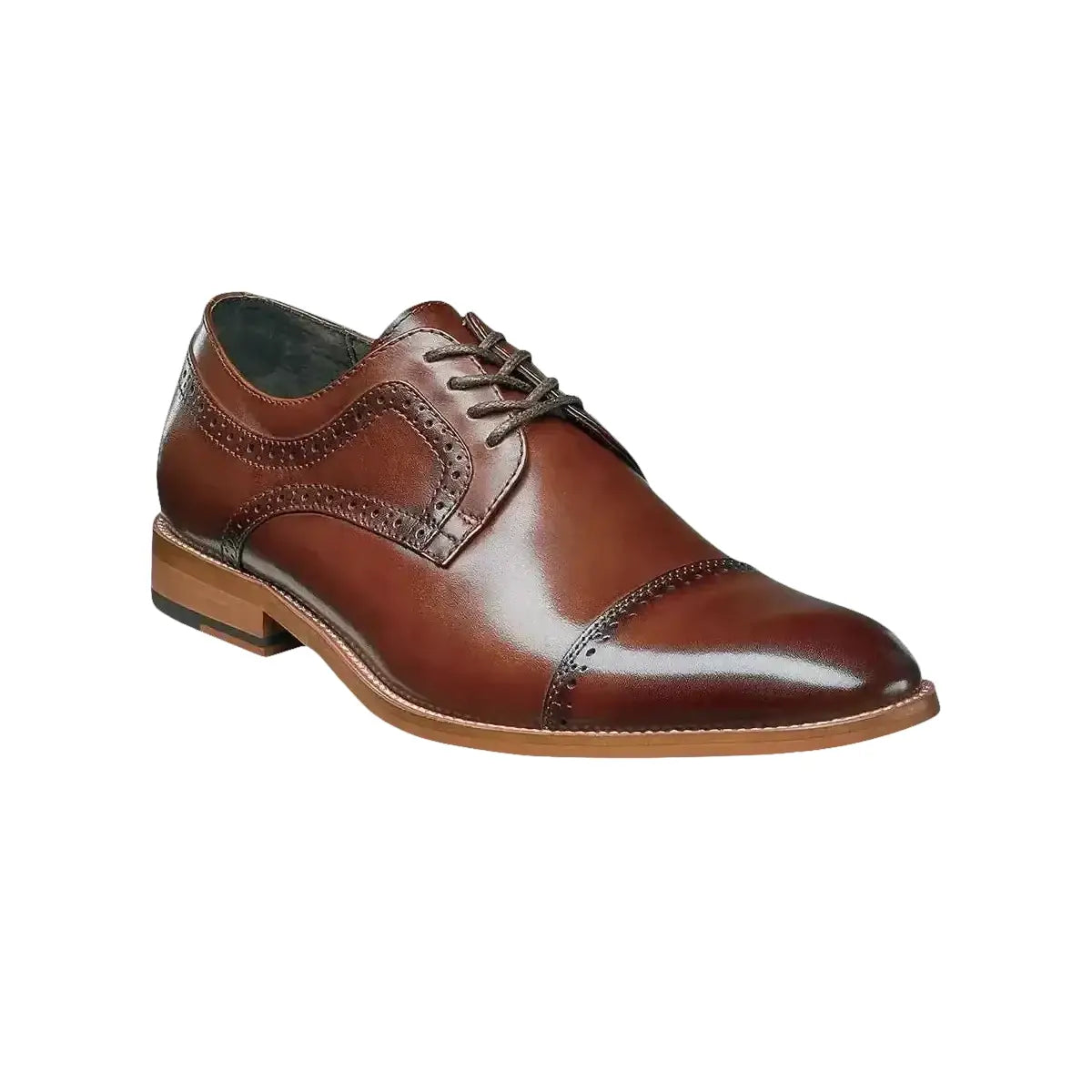 25066,Stacy Adams Leather Shoes Dickinson Cap Toe Lace up All Colors - J.Valintin Men's Wear Legend - 14521