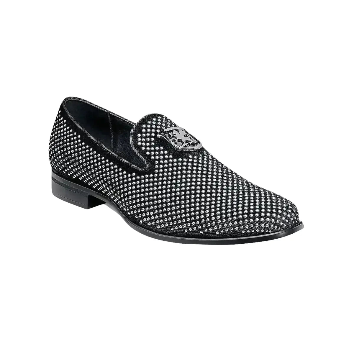 25228, Stacy Adams Micro Suede Shoes Swagger Slip On Studded All Colors - J.Valintin Men's Wear Legend - 14388