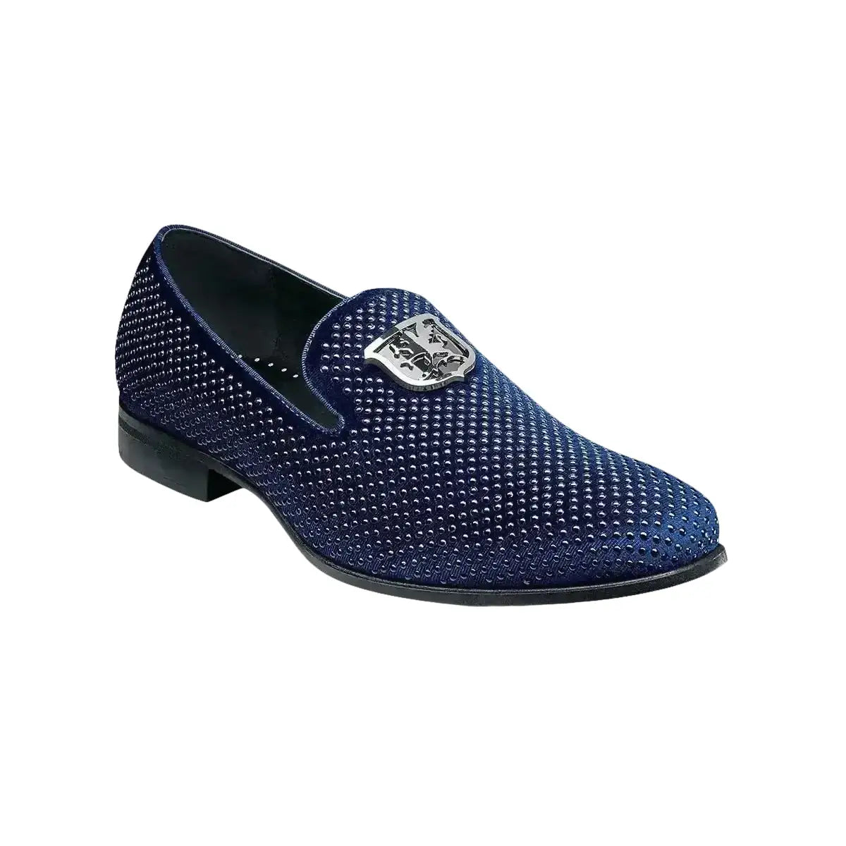 25228, Stacy Adams Micro Suede Shoes Swagger Slip On Studded All Colors - J.Valintin Men's Wear Legend - 95266