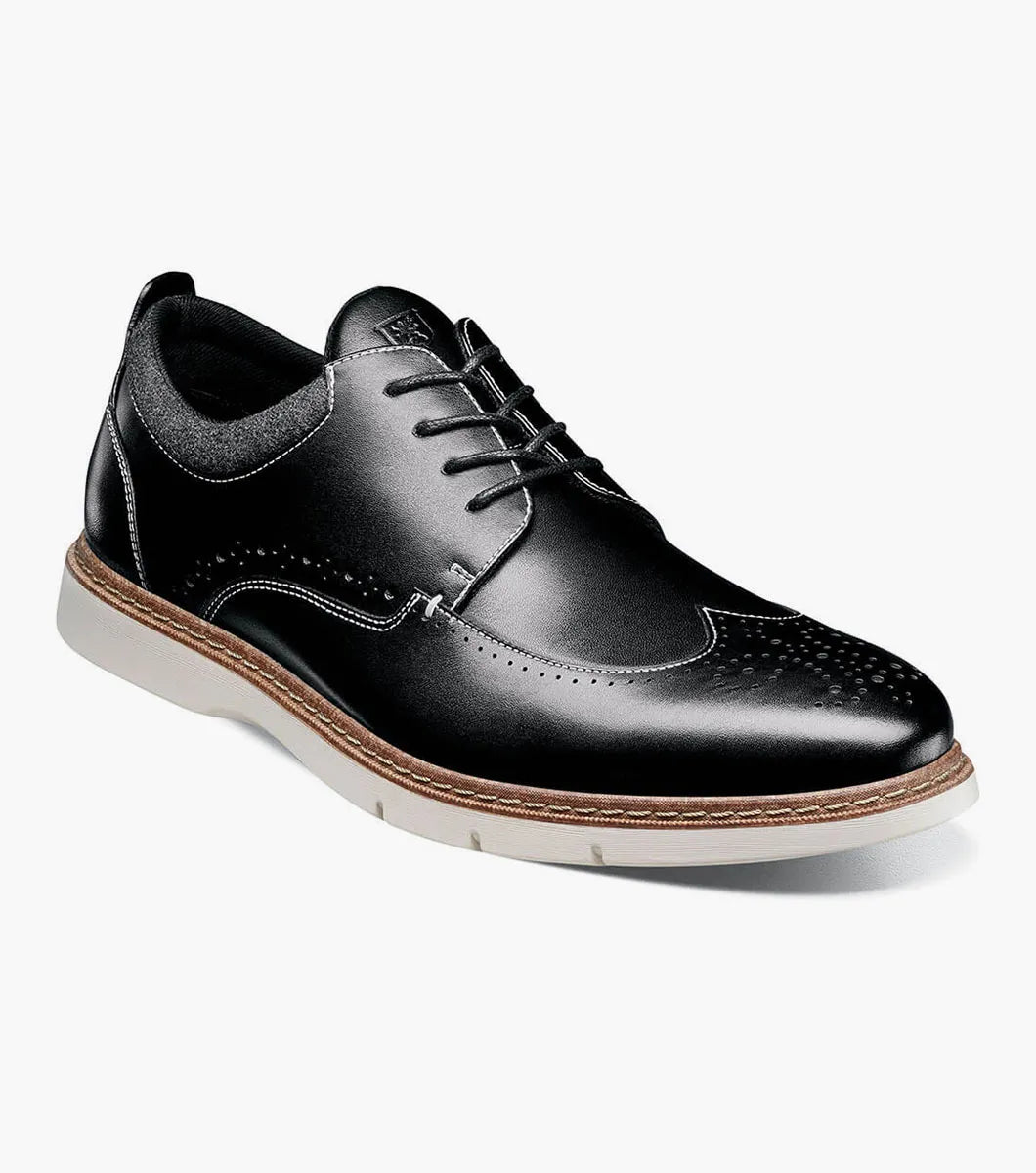 Stacy Adams Synergy Wingtip Oxford Walking Sneaker Black 25418-001