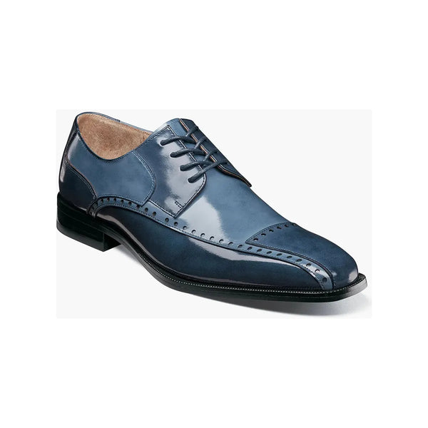 Stacy Adams Plaza Modified Cap Toe Oxford Shoes Leather Blue Multi 25608-460