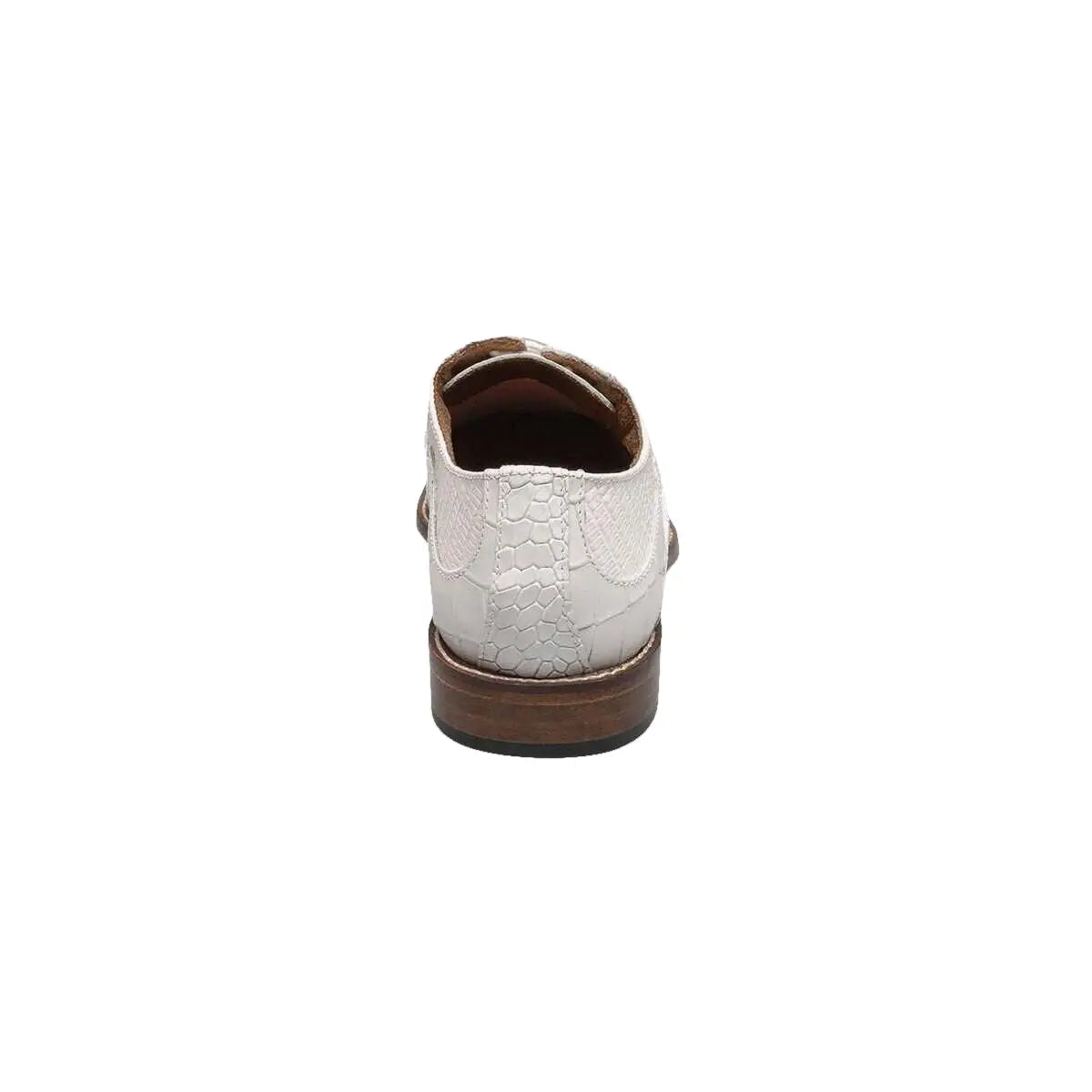 25630 - 100 Stacy Adams Tedesco Cap Toe Oxford Lizard Leather Dress Shoes White - J.Valintin Men's Wear Legend - 25630 - 100 White - 8.5