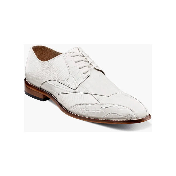 Stacy Adams Tristano Modified Bike Toe Oxford Shoes White 25694-100