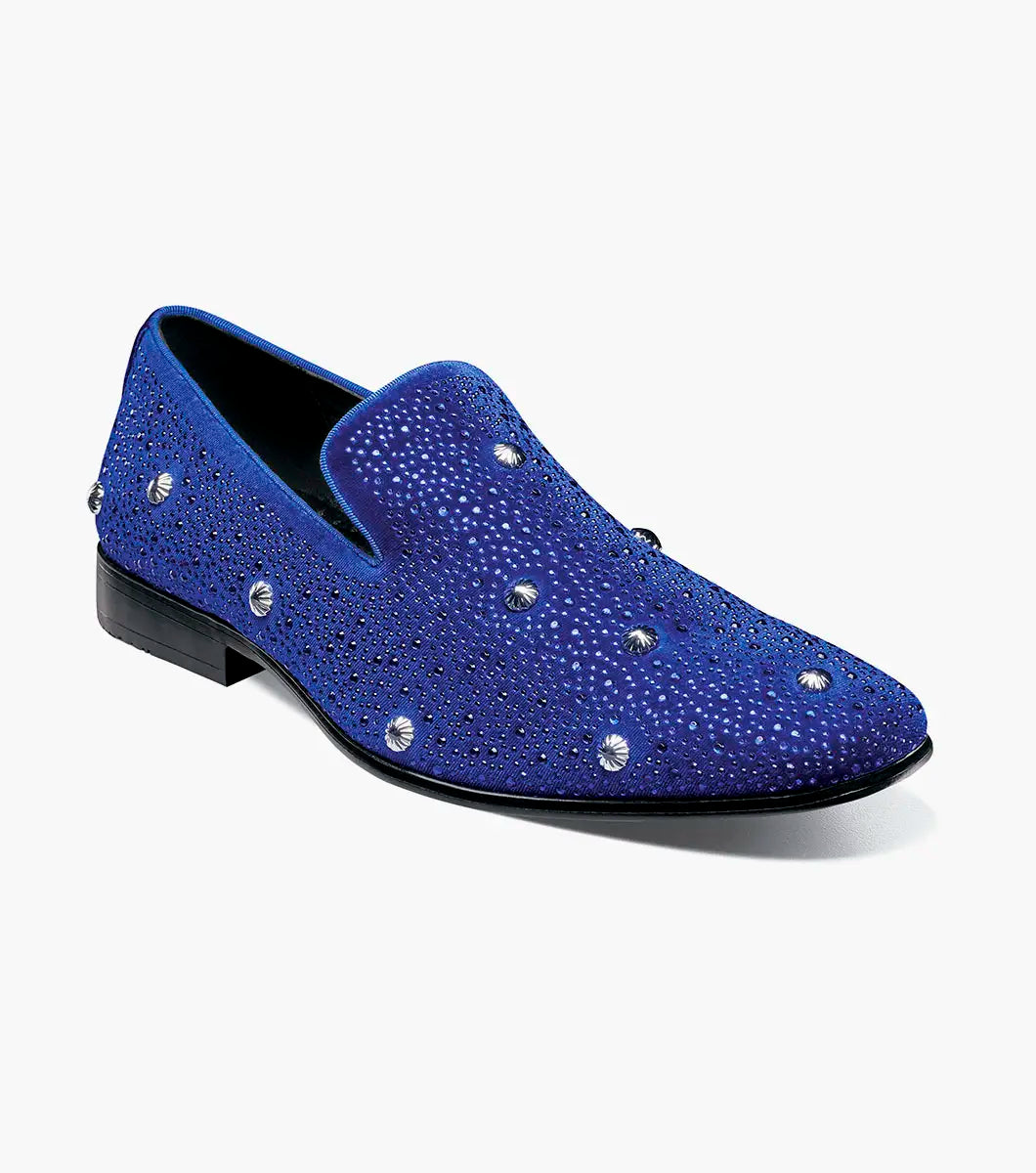 Stacy Adams Spangle Rhinestone Slip On Shoes Royal Blue 25699-432