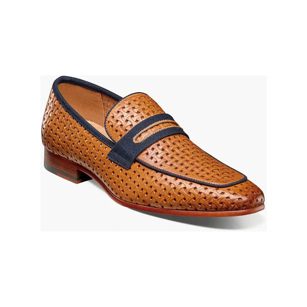 Stacy Adams Winstead Moc Toe Saddle Slip On Summer Shoes Natural 25704-280