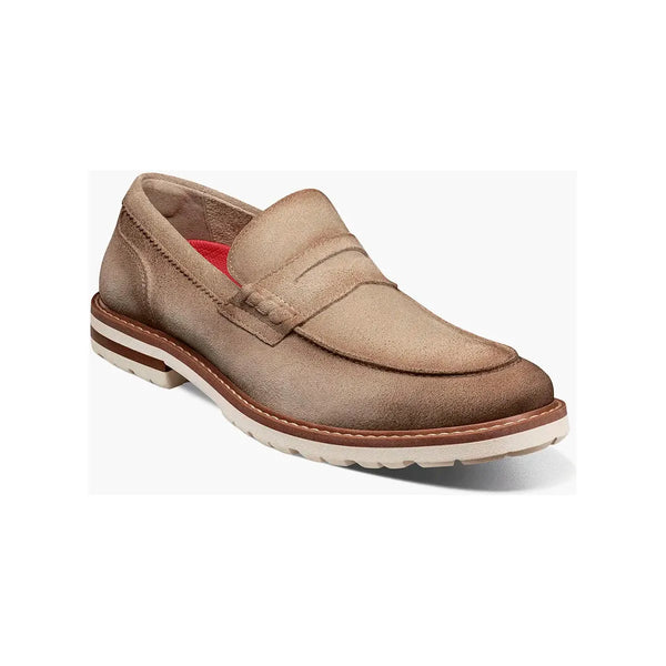 Stacy Adams Hopkins Moc Toe Penny Slip-On Shoes Sand 25708-269