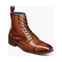 Stacy Adams Henry Cap Toe Lace Up Boot Leather Tan 25718-240