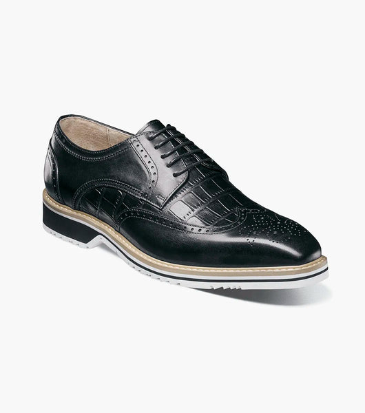 Stacy Adams Beaumont Wingtip Oxford Men's Shoes Black 25723-001