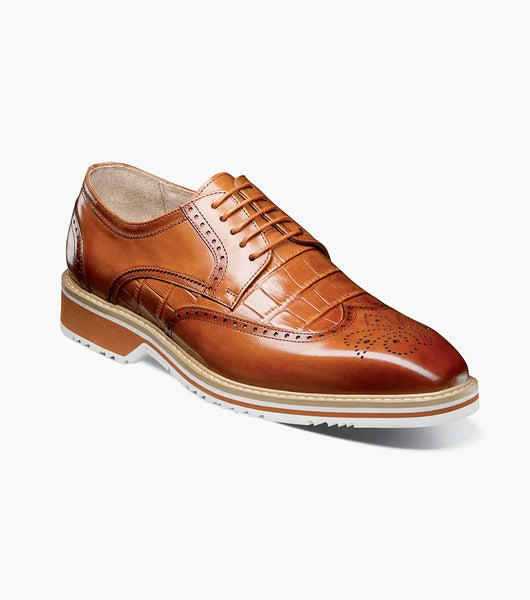 Stacy Adams Beaumont Wingtip Oxford Men's Shoes Tan 25723-240