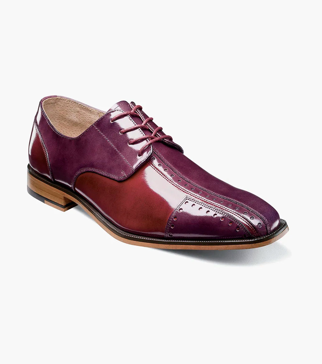 Stacy Adams Palmento Modified CapToe Oxford Dress Shoes Burgundy Multi 25740-641
