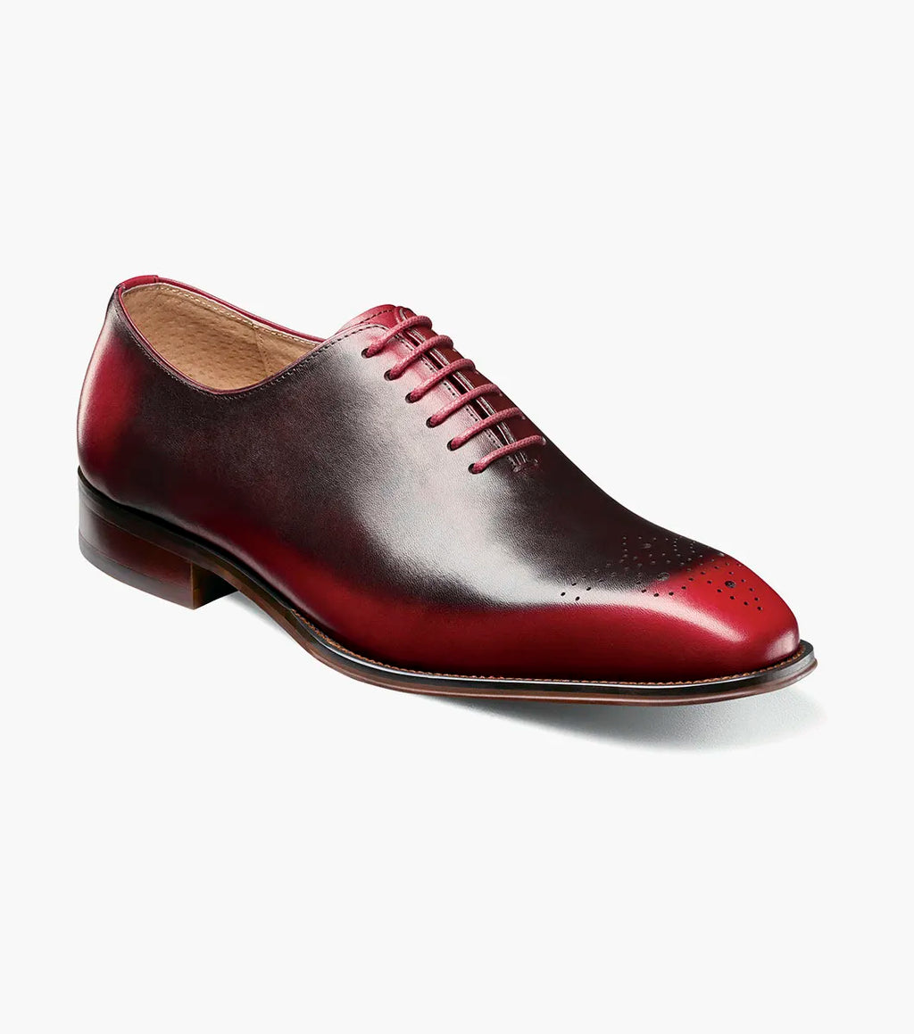 Stacy Adams Hallquist Plain Toe Oxford Shoes Leather Red 25742-600