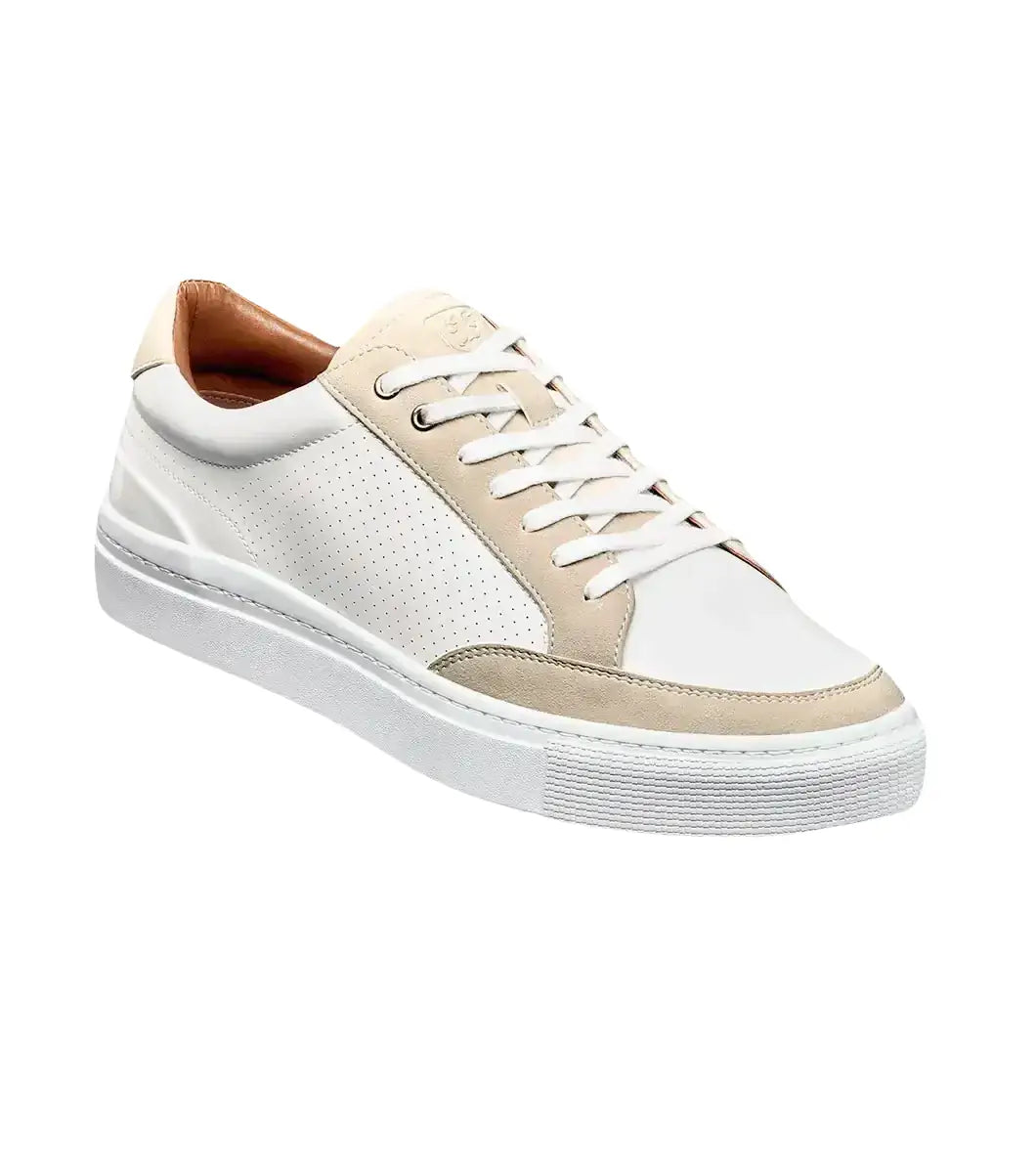 Stacy Adams Dorian Moc Toe Lace-Up Sneaker White 25749-100