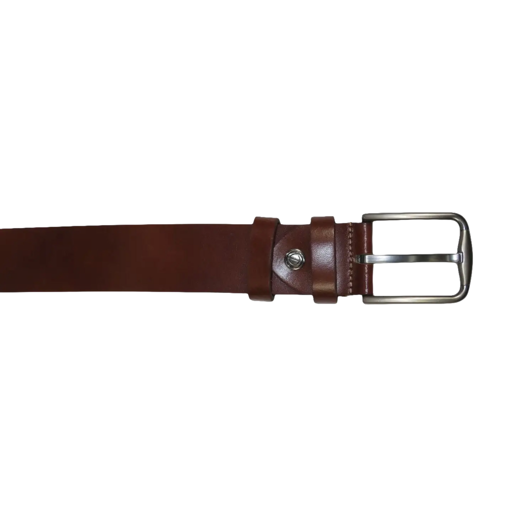 Men's Belt By PICCODER Turkey Genuine Leather Solid 3000 Brown