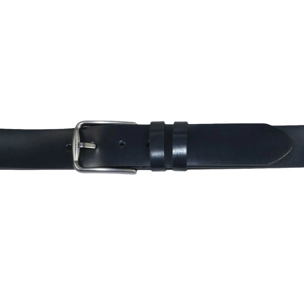 Men's Belt By PICCODER Turkey Genuine Leather Solid 3000 Navy Blue