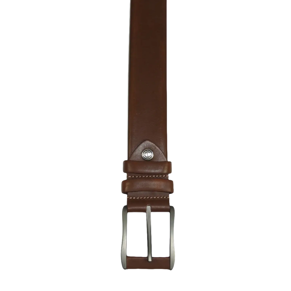Men's Belt By PICCODER Turkey Genuine Leather Solid 3100 Brown
