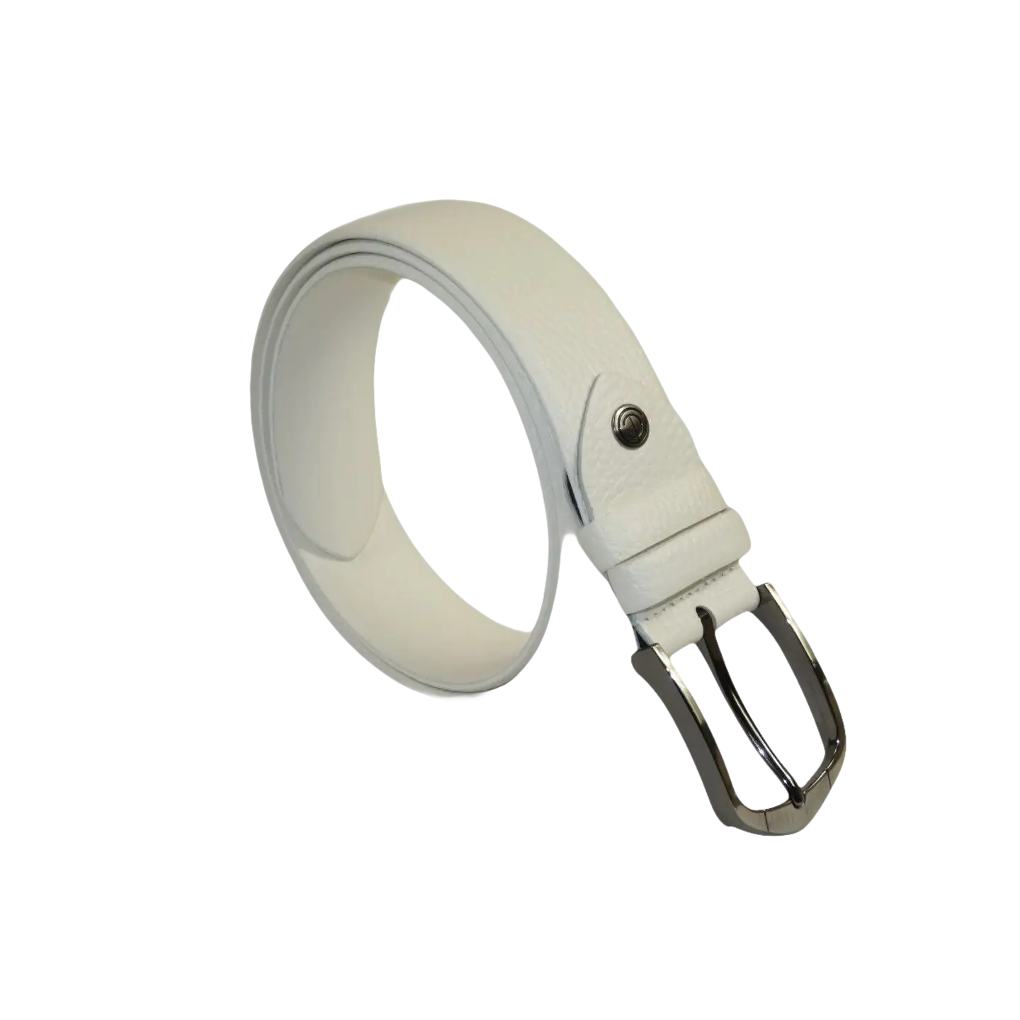 Men's Belt By PICCODER Turkey Genuine Leather Textured 3900 White