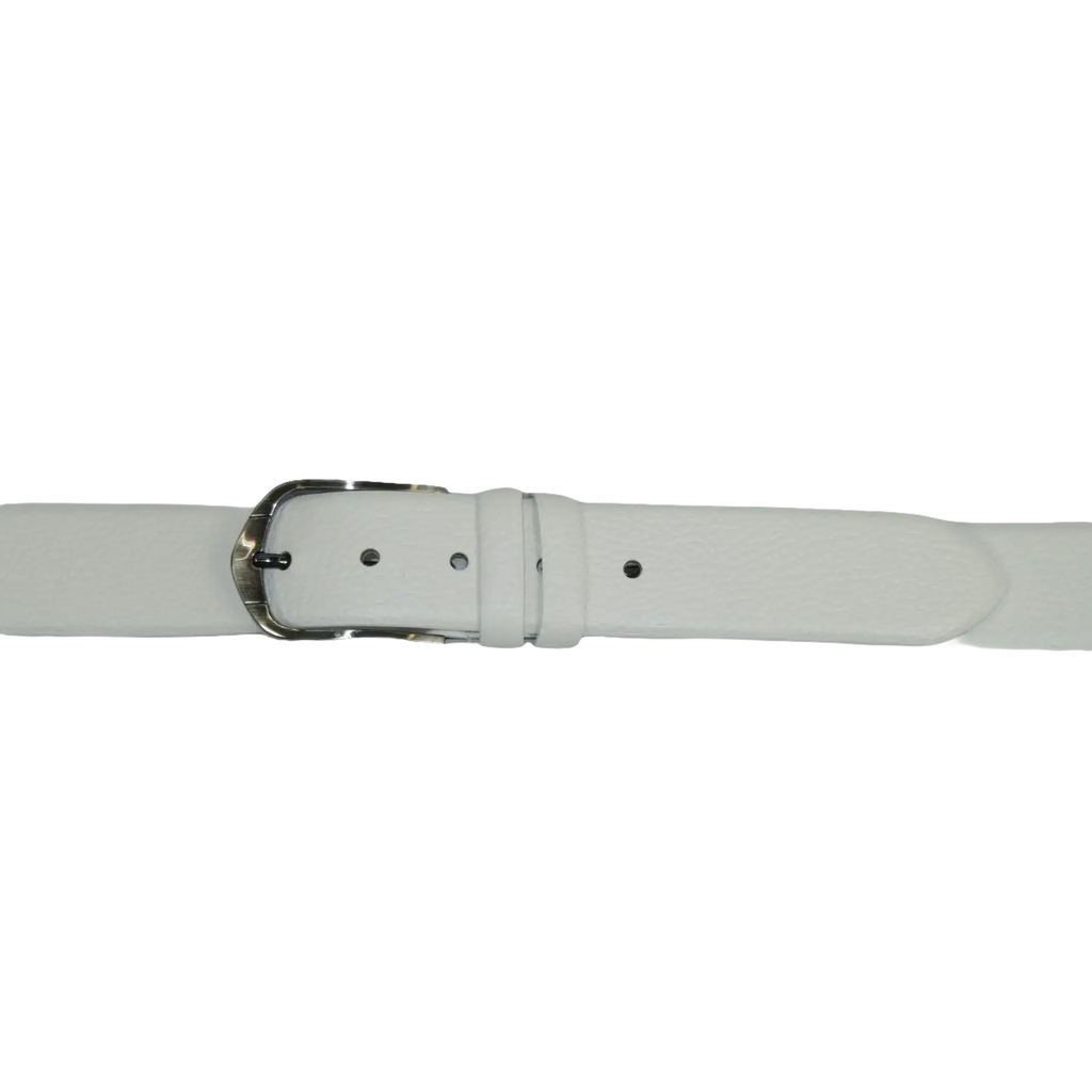 Men's Belt By PICCODER Turkey Genuine Leather Textured 3900 White