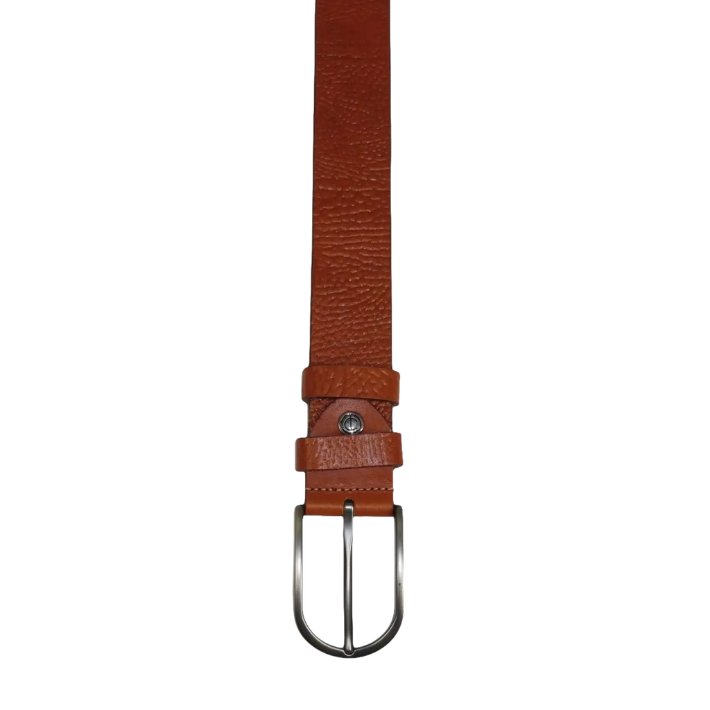 Men's Belt By PICCODER Turkey Genuine Leather Textured 3913 Tan