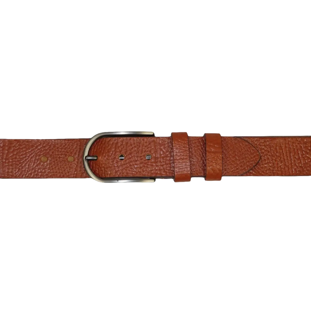 Men's Belt By PICCODER Turkey Genuine Leather Textured 3913 Tan