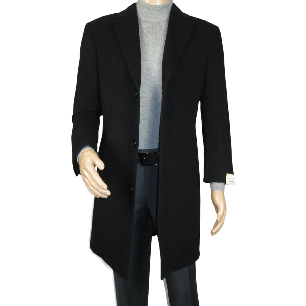 Men's CASILA Turkey Top Winter Coat Wool, Cashmere Blend 403140-13 Black