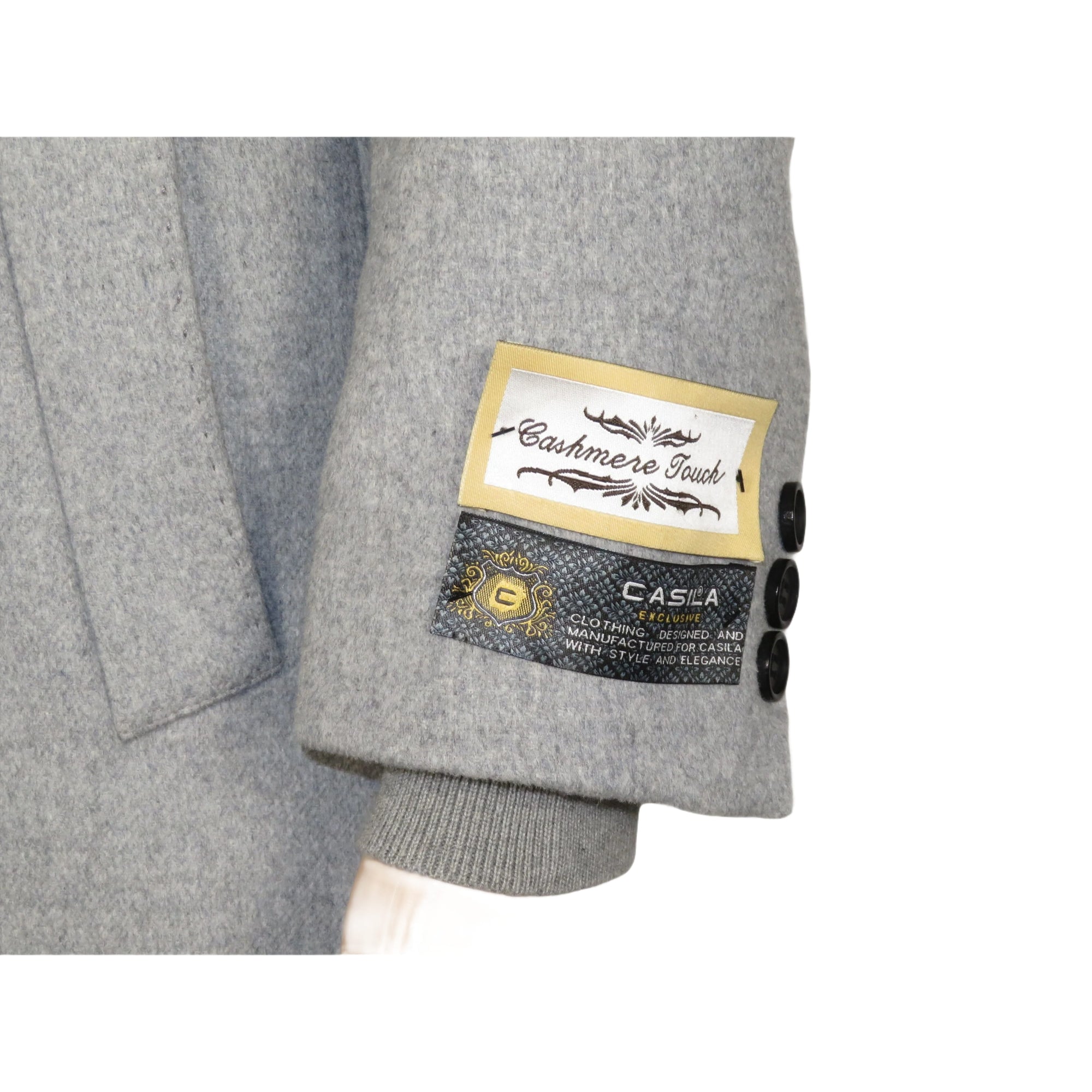Men's CASILA Turkey Top Winter Coat Wool, Cashmere Blend 403140-26 Silver Gray