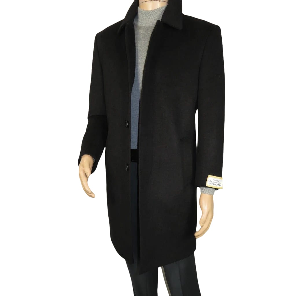 Men's CASILA Turkey Top Winter Coat Wool, Cashmere Blend 403230-01 Black