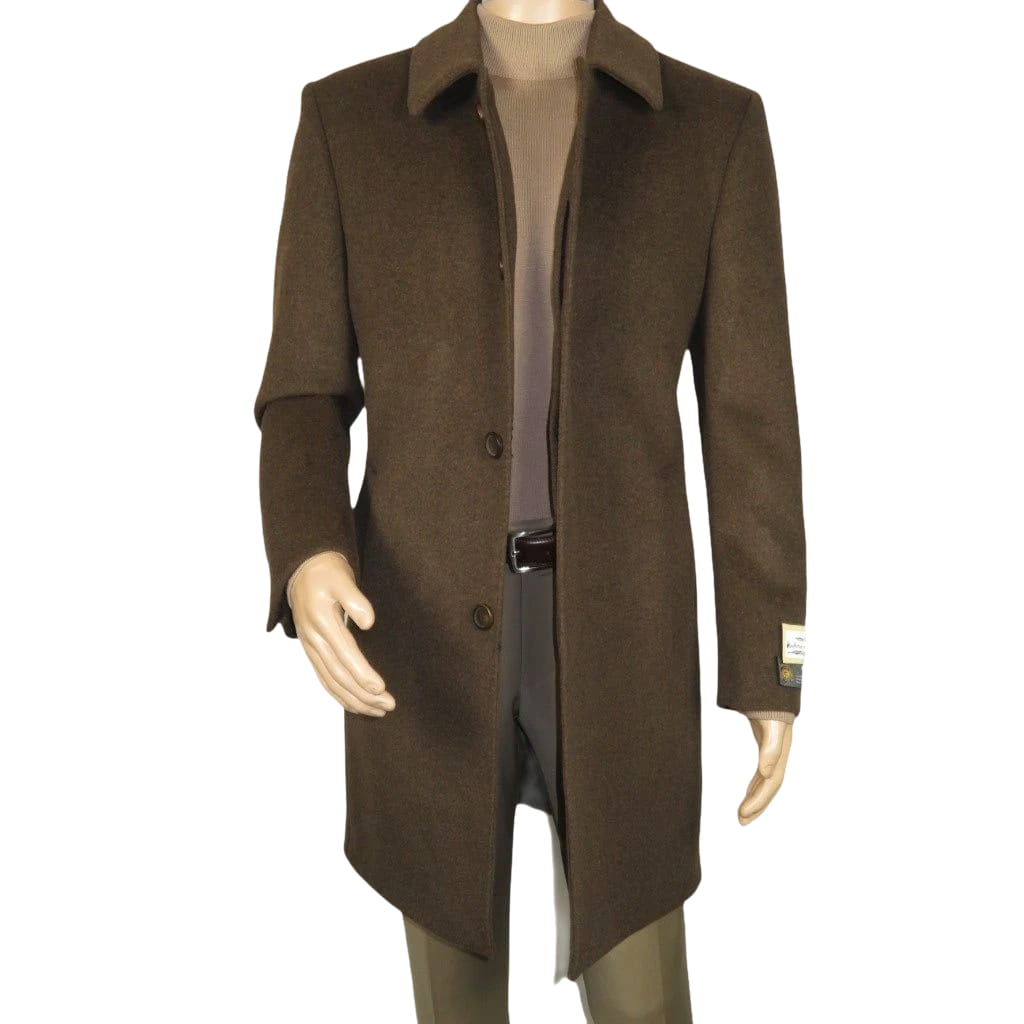 Men's CASILA Turkey Top Winter Coat Wool, Cashmere Blend 403230-19 Brown