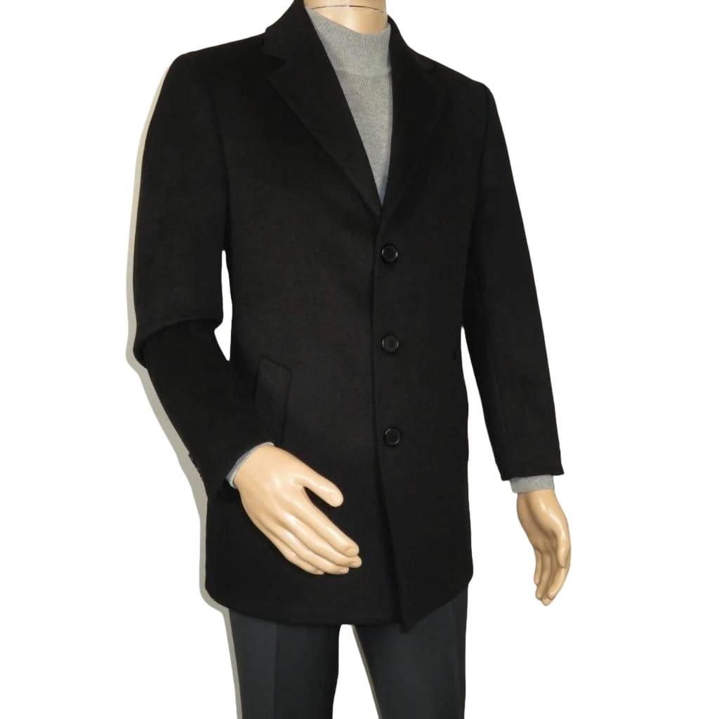 Men's CASILA Turkey Top Winter Car Coat Wool, Cashmere 403740-01 Black