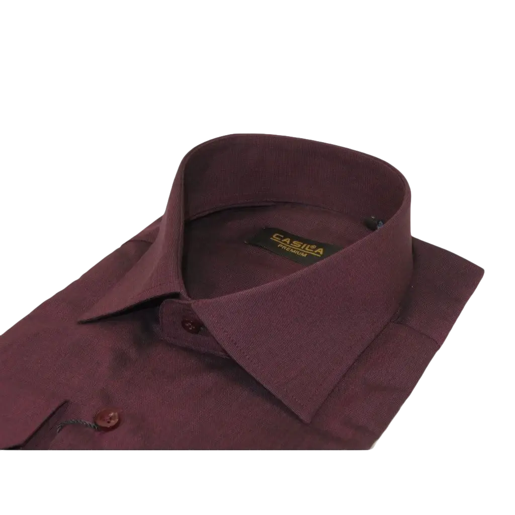 Men's Shirt Hankie CASILA Turkey Cotton Blend Long Sleeves 501770-16 Burgundy
