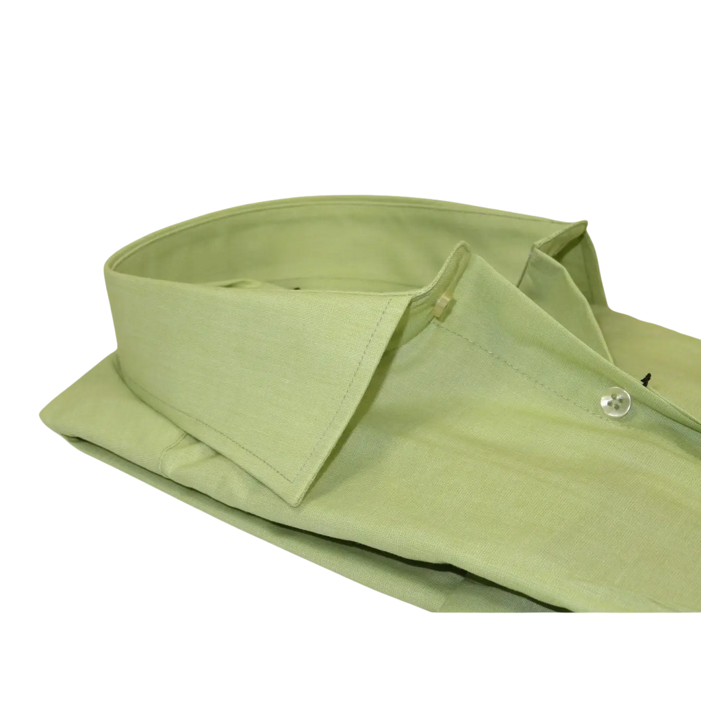 Men's Shirt Hankie CASILA Turkey Cotton Blend Long Sleeves 501770-18 Solid Green