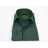 Men's Shirt Hankie CASILA Turkey Cotton Blend Long Sleeves 501770-23 Olive Green