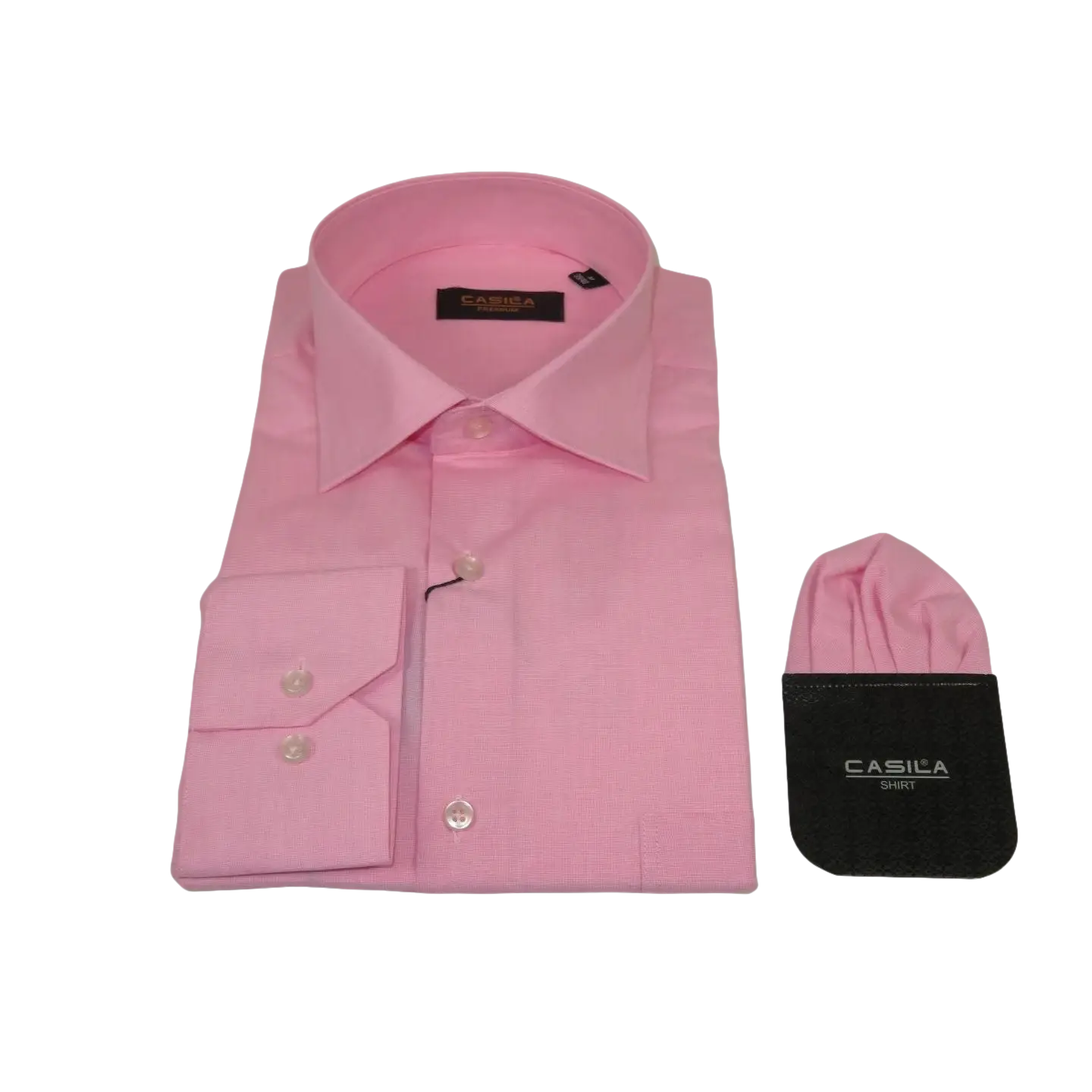 Men's Shirt Hankie CASILA Turkey Cotton Blend Long Sleeves 501770-35 Pink Oxford