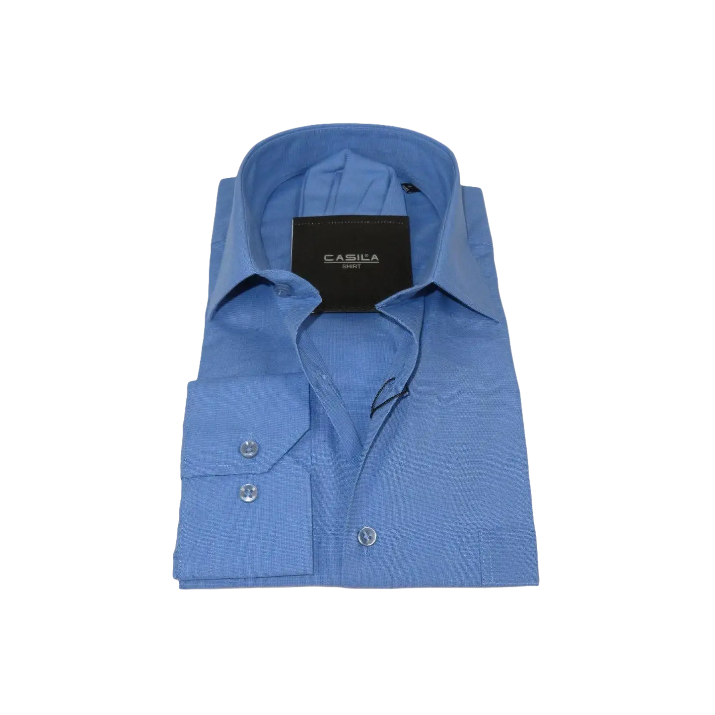 Men's Shirt Hankie CASILA Turkey Cotton Blend Long Sleeves 501770-46 Blue Oxford