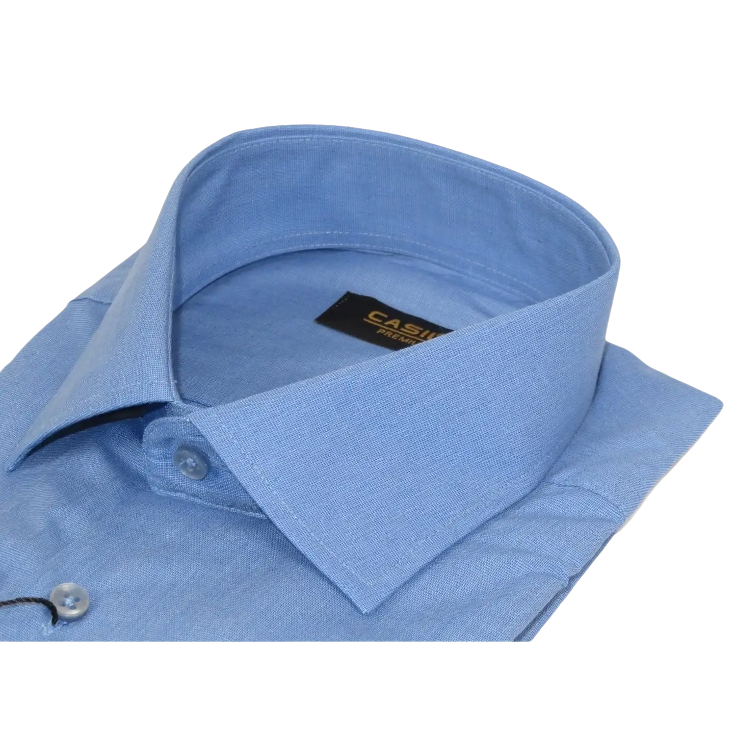 Men's Shirt Hankie CASILA Turkey Cotton Blend Long Sleeves 501770-46 Blue Oxford
